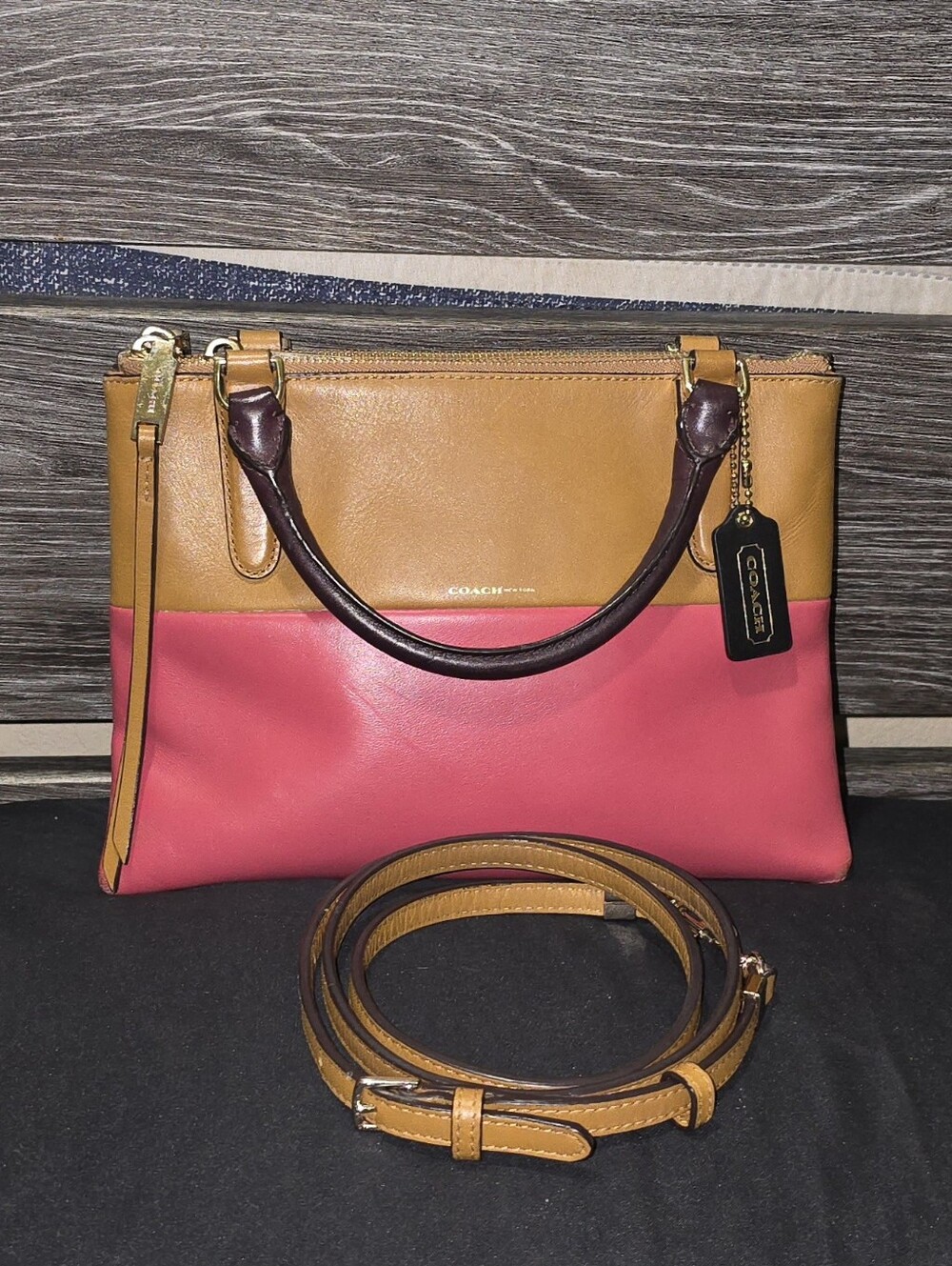 Coach Mini Borough Bag In Retro Colorblock Leather - Picture 3 of 15